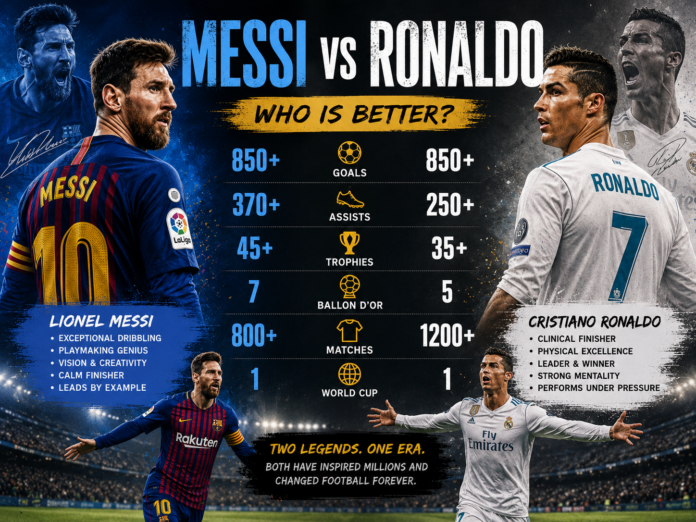Messi vs Ronaldo Who Is Better Comparison
